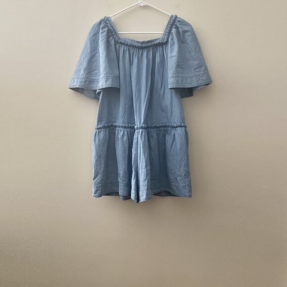 Free People County Line Denim Romper NWOT - Picture 6 of 9